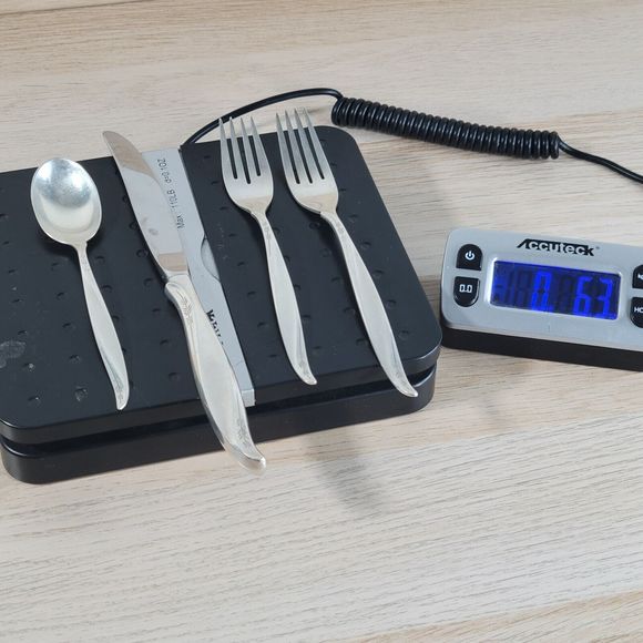 International Sterling PINE SPRAY 4 Pieces 925 Silverware Fork Knife Spoon - Picture 10 of 10